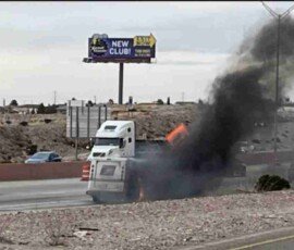 Mail truck catches on fire in El Paso TX