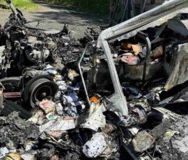 New Jersey Mail Vehicle Fire