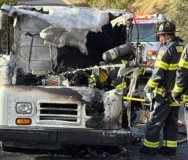 California Postal Truck Fire