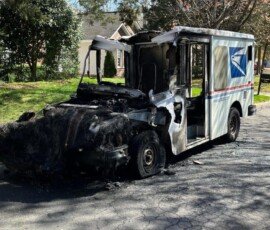 US Postal Service truck catches fire in south Charlotte