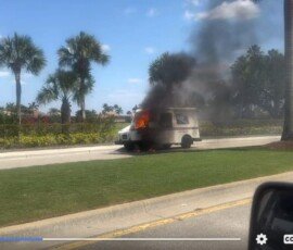 Mail truck fire - Fort Myers, Fla