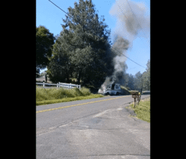 California Mail Truck Fire