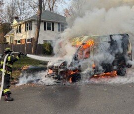 New Jersey Postal Truck fire
