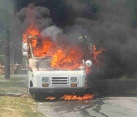 Pennsylvania postal vehicle fire