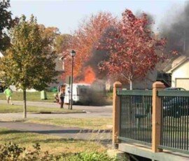 Minnesota Postal truck fire