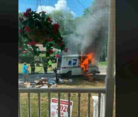 Kingston NY Postal vehicle fire - Saturday 06/20/2020
