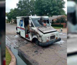 Wichita Falls, TX postal truck fire