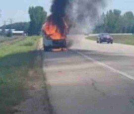 Illinois postal truck fire