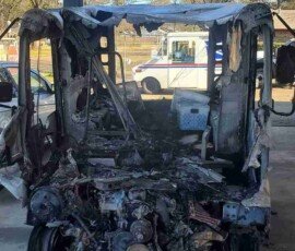 Illinois Postal vehicle fire