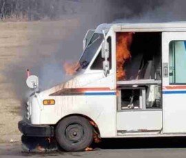 Kansas Postal Vehicle Fire