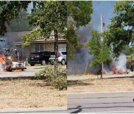 Mail truck fire - Glenrose TX 07/06/2022