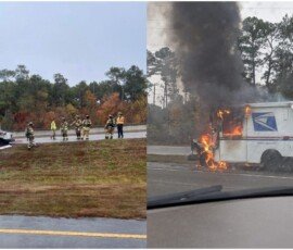Postal Truck Fire - North Carolina