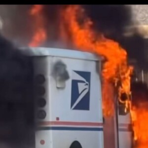 Ft. Worth Texas Mail truck fire Ft. Worth Texas Mail truck fire