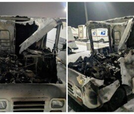 Indiana Mail Truck Fire