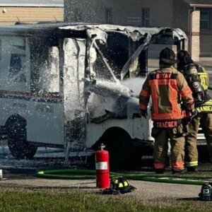 Texas Mail Truck Fire Texas Mail Truck Fire