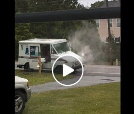 North Carolina Mail Truck Fire