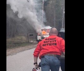Maine mail truck fire