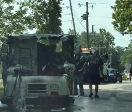 USPS delivery vehicle catches fire, damaging some mail