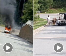 California Mail Truck Fire