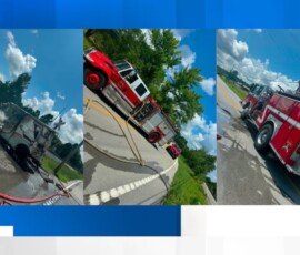 USPS truck catches fire in Whitley County, KY