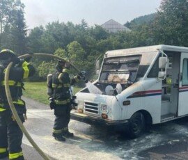 A mail truck caught fire in Great Barrington recently, but it wasn't the first time a U.S. Postal Service truck erupted in flames